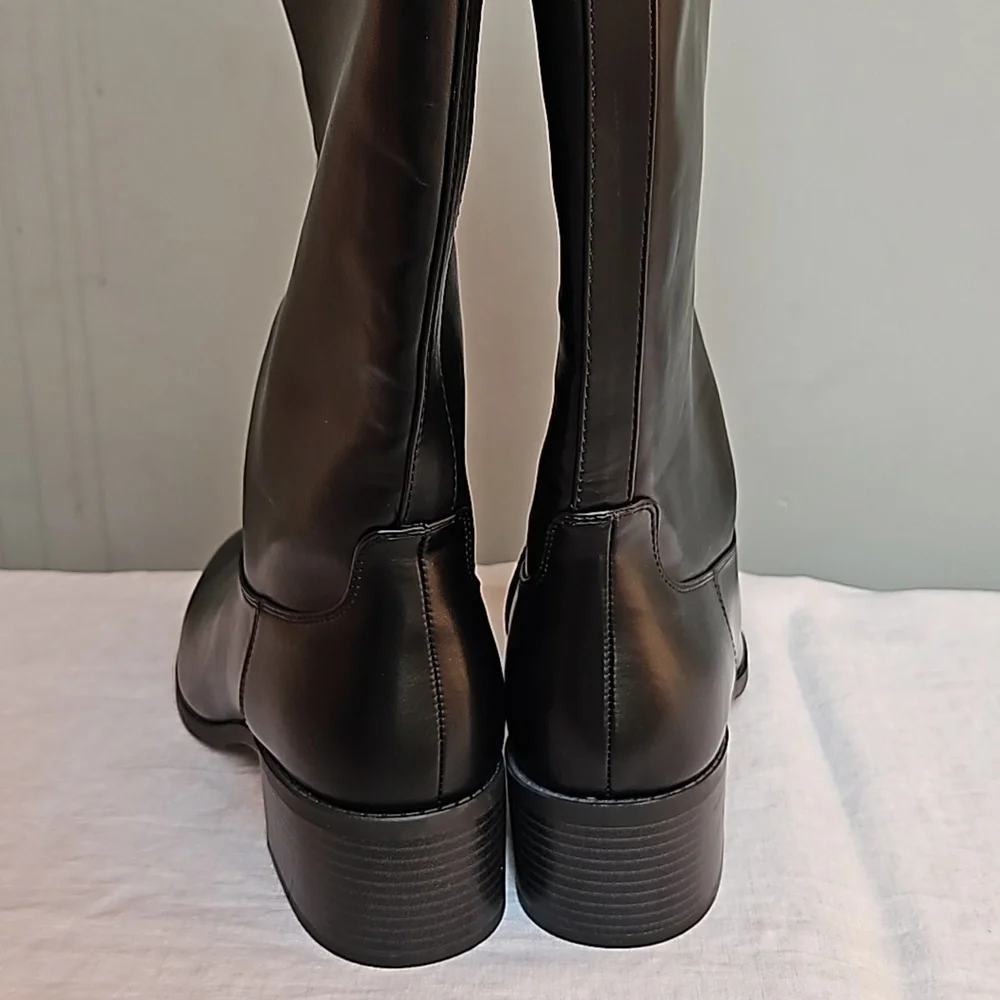 Tommy Hilfiger black knee length boots equestrian size 11